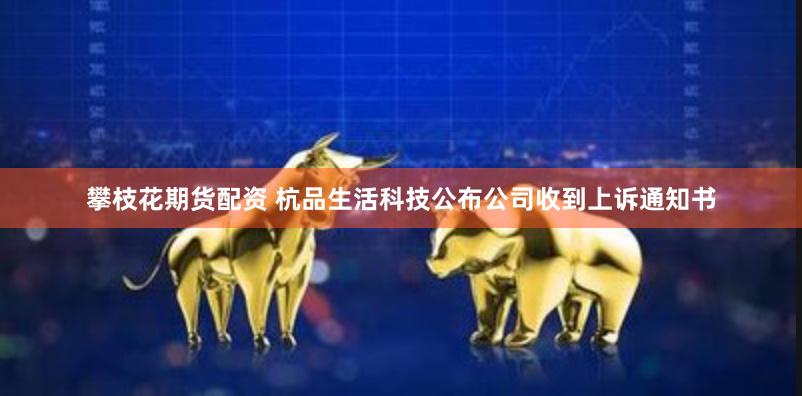 攀枝花期货配资 杭品生活科技公布公司收到上诉通知书