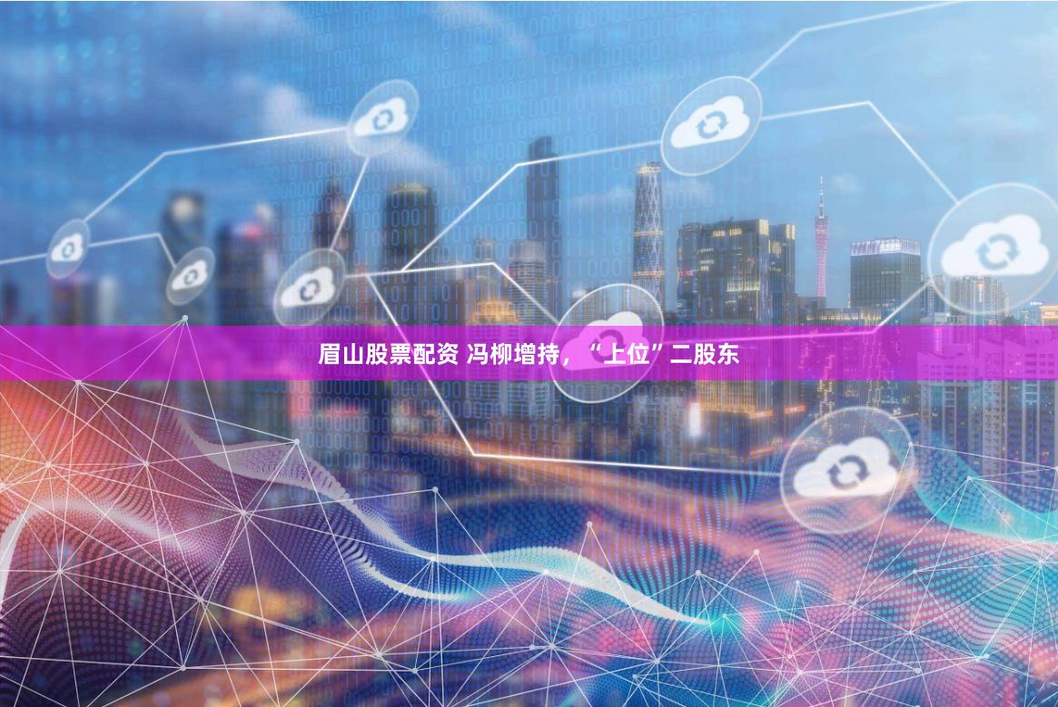 眉山股票配资 冯柳增持，“上位”二股东